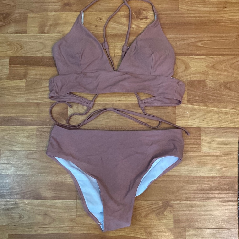 two pc nude swimsuit